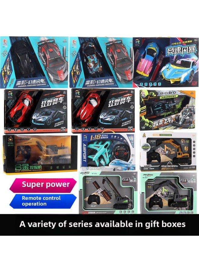 Shake Sound Explosions Remote Control Car Drift Climbing Off-road Vehicle Night Market Stall Supply Children's Toys Gift Box-Color:1:20 Six-way Alloy Excavator (random Color) 6064 - Image 3