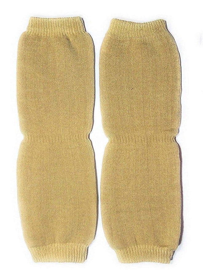 INFISPACE Unisex Woolen Thermal Warm Elastic Leg Knee Support Warm & Winter Protector Knee Cap (Beige, 1) - Image 1