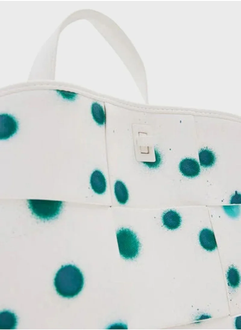 DESIGUAL Logo Detailed Top Handle Backpack