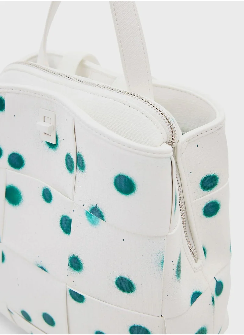 DESIGUAL Logo Detailed Top Handle Backpack