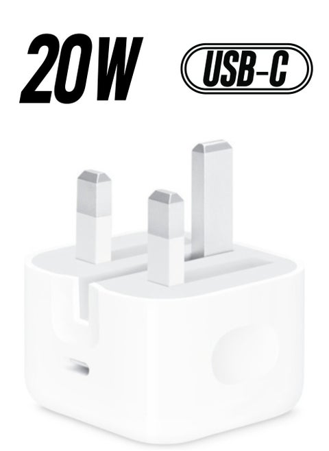 20W Foldable Fast Charging Wall Adapter Compatible with Apple iPhone 12 Pro Max/11 Pro Max/SE, iPad White