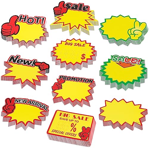 YWFAFO Starburst Sign for Retail Store Large 200pcs yellow - Image 1