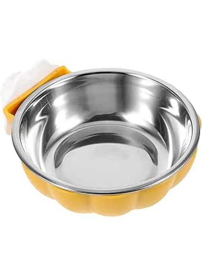 Pumpkin Shaped Hanging Pet Food And Water Bowl Detachable Cage For Cats Puppies - Image 1