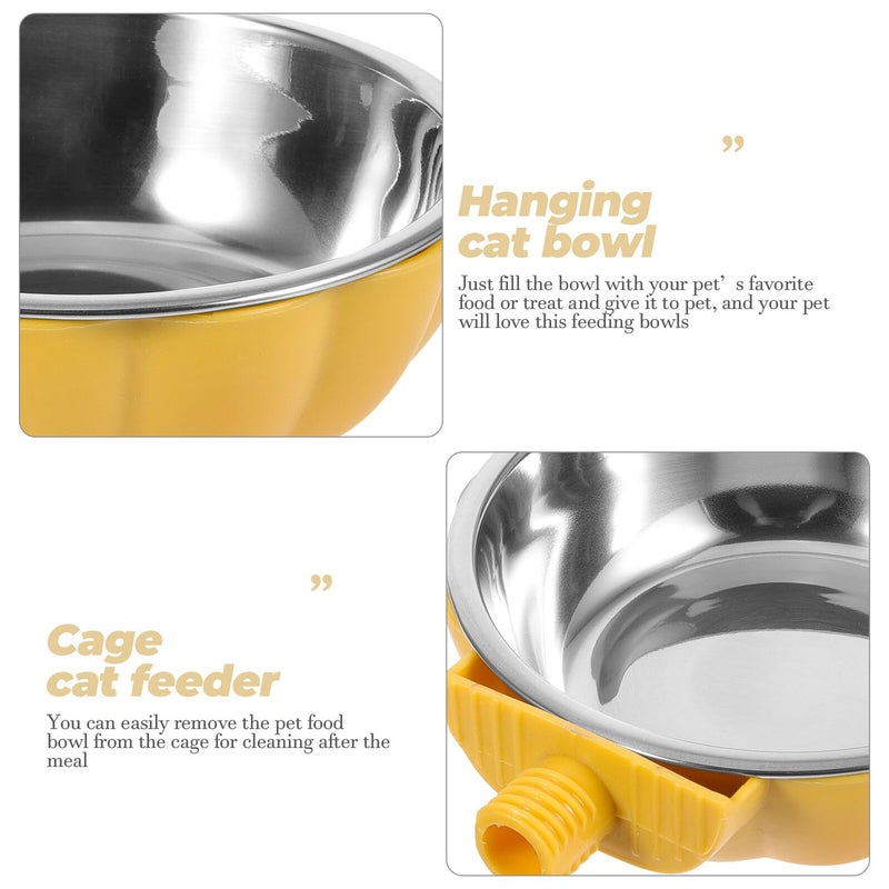 Pumpkin Shaped Hanging Pet Food And Water Bowl Detachable Cage For Cats Puppies - Image 4