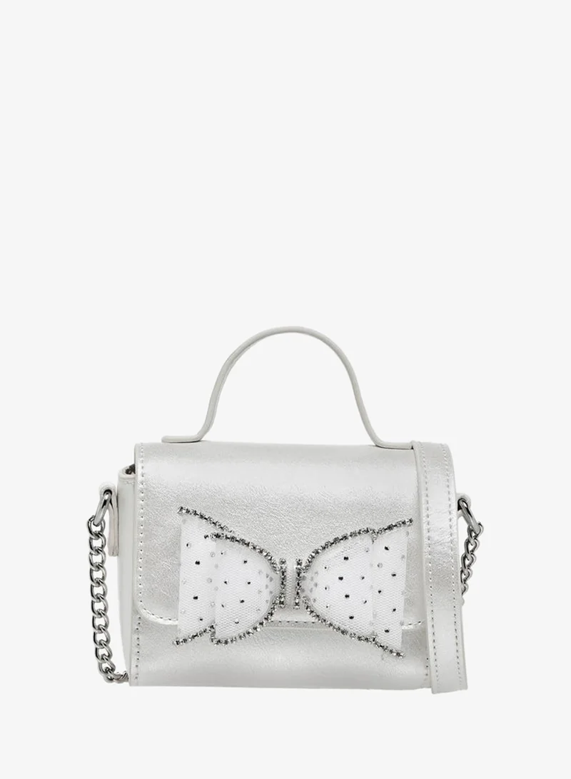 Celeste Bow Embellished Crossbody Bag with Chain Strap Ramadan Collection