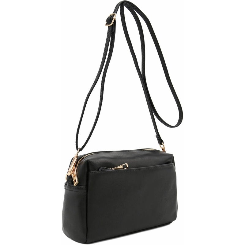Triple Zip Small Crossbody Bag - Image 2