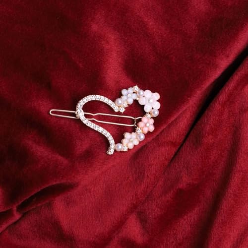 RedChimes 4 Pcs Korean Style Mix Flower Lock Pin Hair Accessories For Girls & Women - Image 5