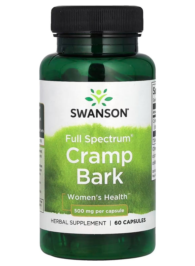 سوانسون، لحاء التشنج الطيفي الكامل، 500 ملغ، 60 كبسولة