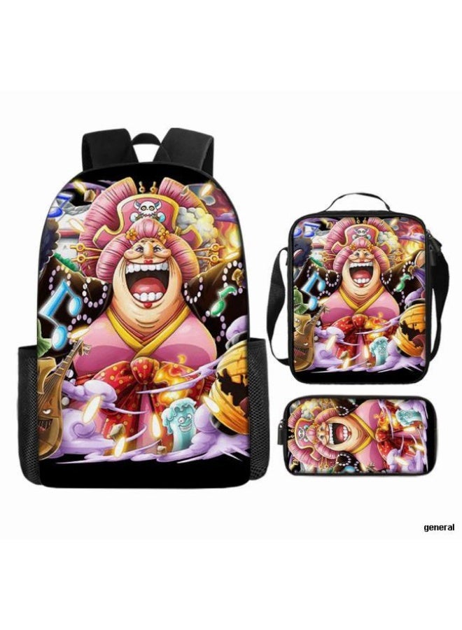 عام أحدث نموذج عالمي من الكرتون طباعة ثلاثة قطعة حقيبة مجموعة ( الطلاب ، الأطفال ، الأصدقاء ، نزهة ، تسلق الجبال ، الخ . ) - Image 1