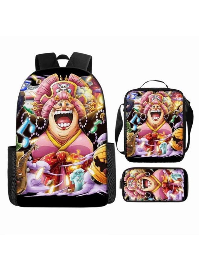 عام أحدث نموذج عالمي من الكرتون طباعة ثلاثة قطعة حقيبة مجموعة ( الطلاب ، الأطفال ، الأصدقاء ، نزهة ، تسلق الجبال ، الخ . ) - Image 3