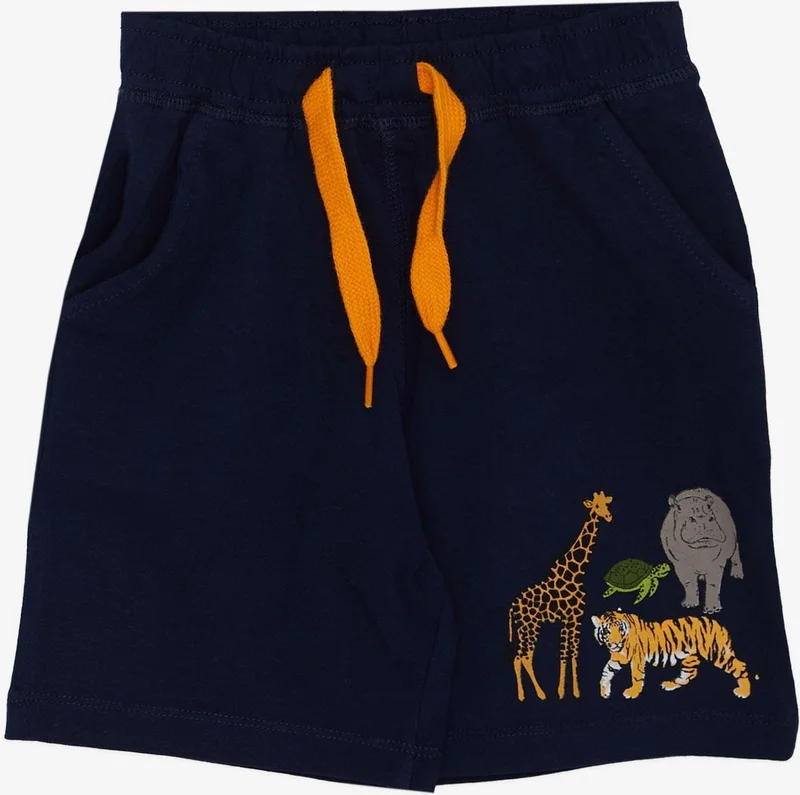 Breeze Boy's Suit Shorts with Strong Animals Pattern 1.5-5 Years, Navy Blue