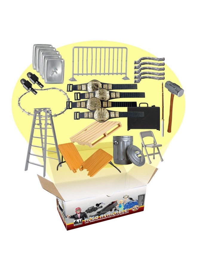 Figures Toy Company - Hardcore 26 Piece Accessory Set For Wrestling Action Figures - Image 1