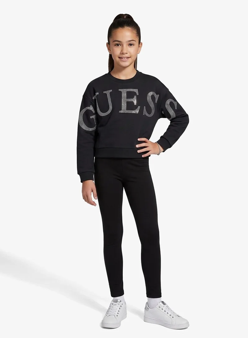 Guess Youth Graphic Crew Neck Sweatshirt