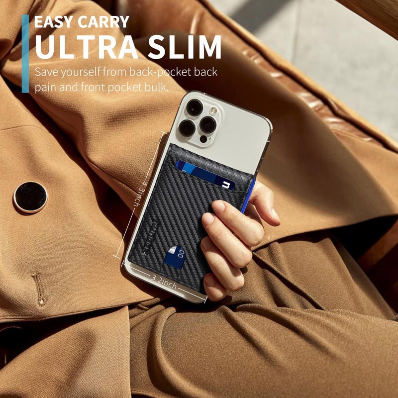 RUNBOX Novelty Wallet for Men Slim 11 Credit Card Holder Slots Leather RFID Blocking Small Thin Men's Wallet Bifold Minimalist Front Pocket Large Capacity Gift Box - Image 3