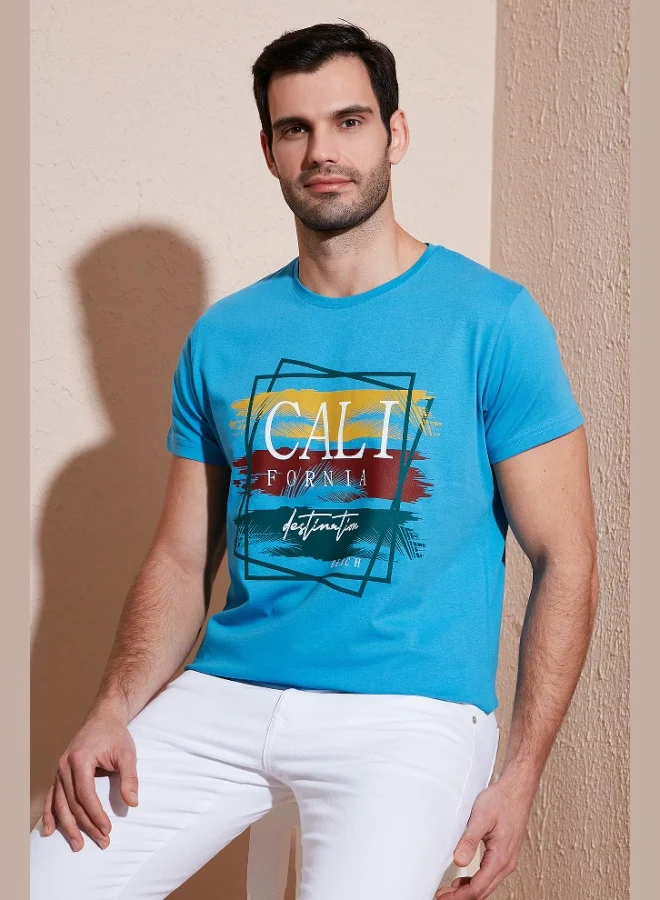 بوراتي Buratti Cotton Slim Fit Crew Neck T Shirt Men's T SHIRT 541CALIFORNIA24