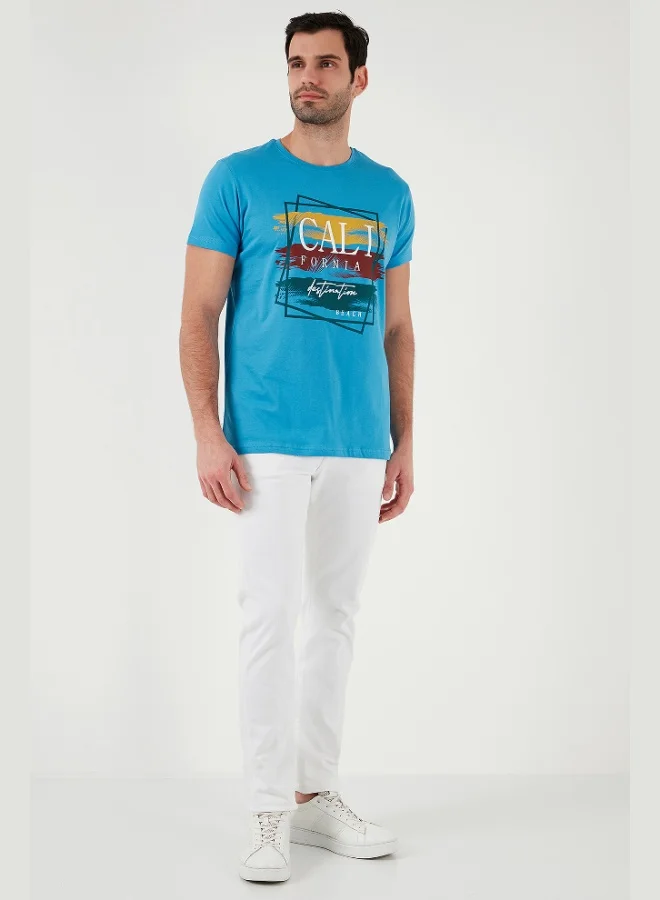 بوراتي Buratti Cotton Slim Fit Crew Neck T Shirt Men's T SHIRT 541CALIFORNIA24