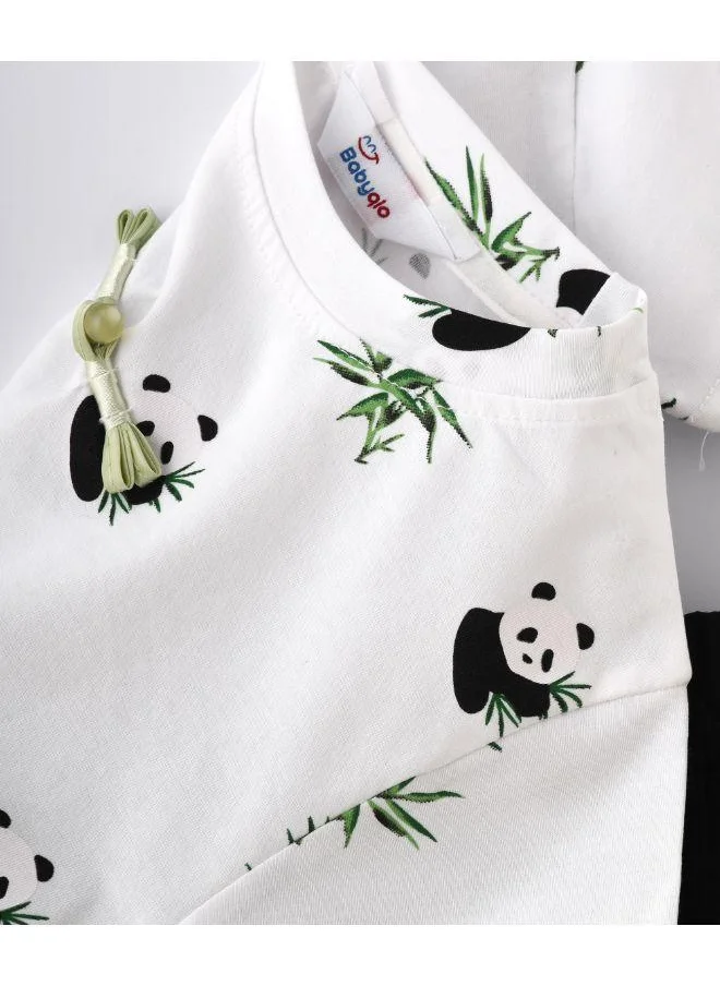 بيبي كلو Panda Print Tee and Short Casual Outfit
