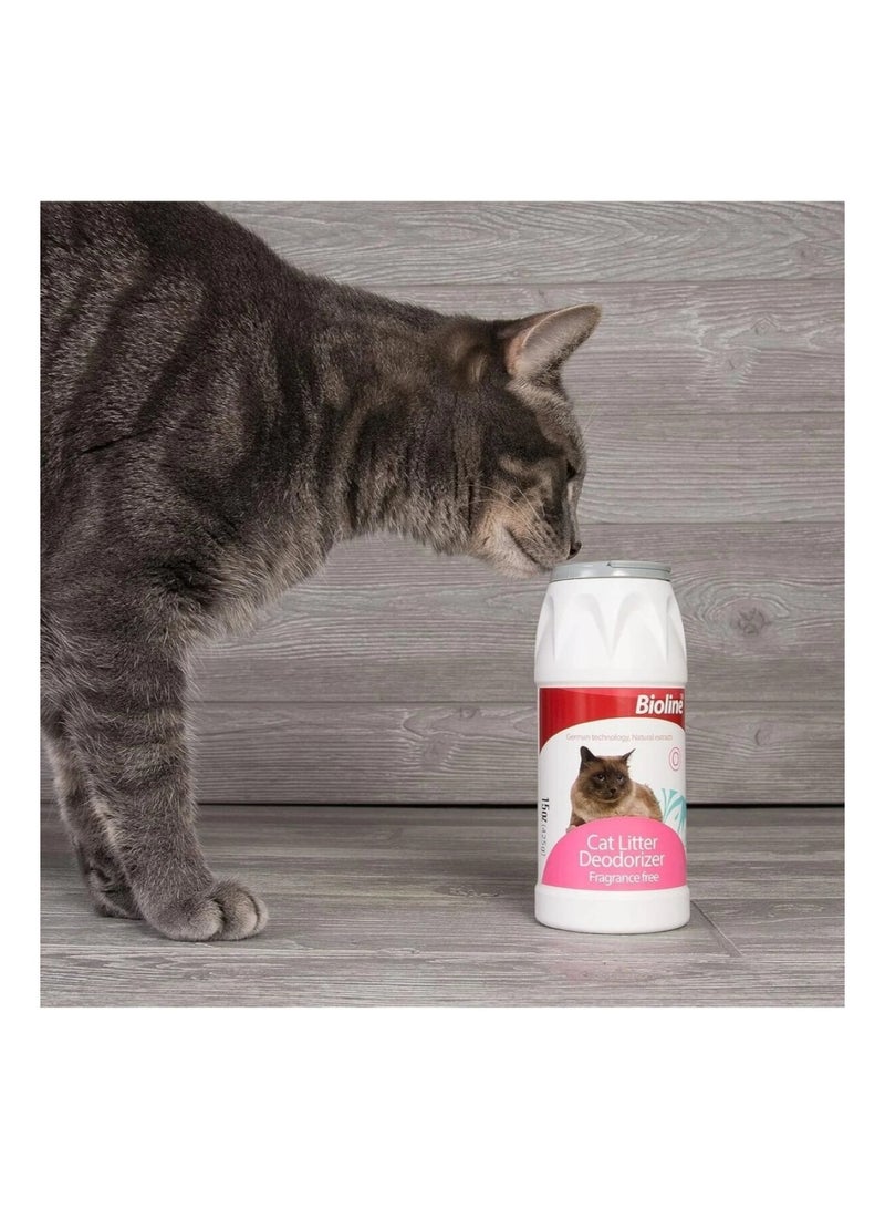 بايولاين مزيل رائحة فضلات القطط - طبيعي، صديق للبيئة، خالٍ من العطور (425 جم، أبيض/كستنائي) - Image 3
