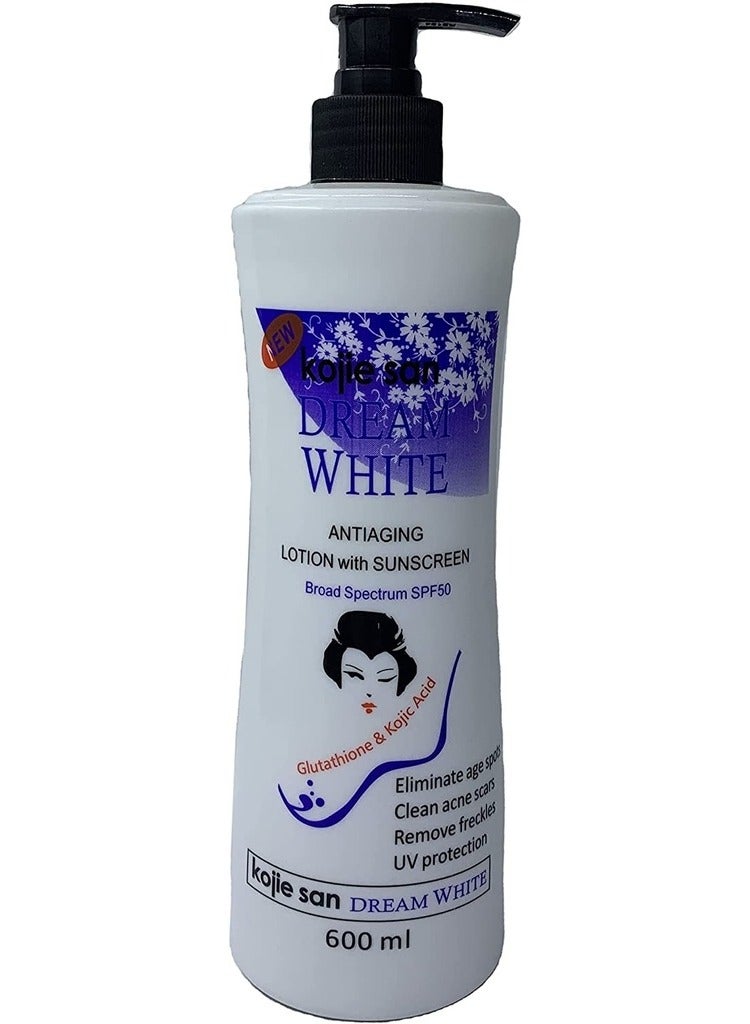Dream White Anti-Aging Lotion with Sunscreen SPF 50 - 600 ml