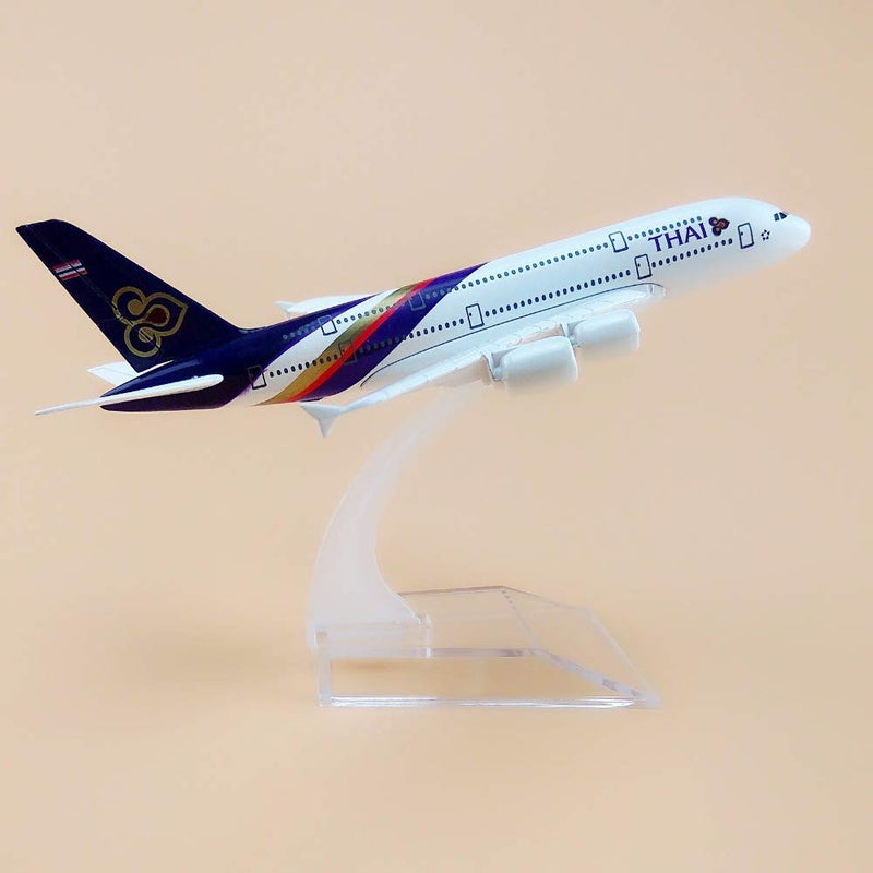 AmigozZ Diecast Aeroplane Scale Model Only For Display, Size -16 Cm-A380 Thai (Thai Airways) - Multicolor - Image 5