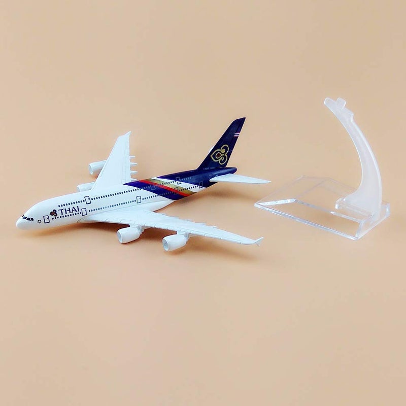 AmigozZ Diecast Aeroplane Scale Model Only For Display, Size -16 Cm-A380 Thai (Thai Airways) - Multicolor - Image 4