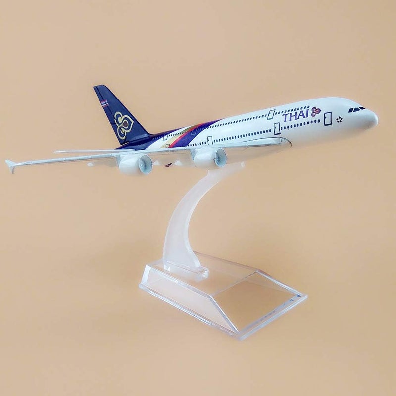 AmigozZ Diecast Aeroplane Scale Model Only For Display, Size -16 Cm-A380 Thai (Thai Airways) - Multicolor - Image 2