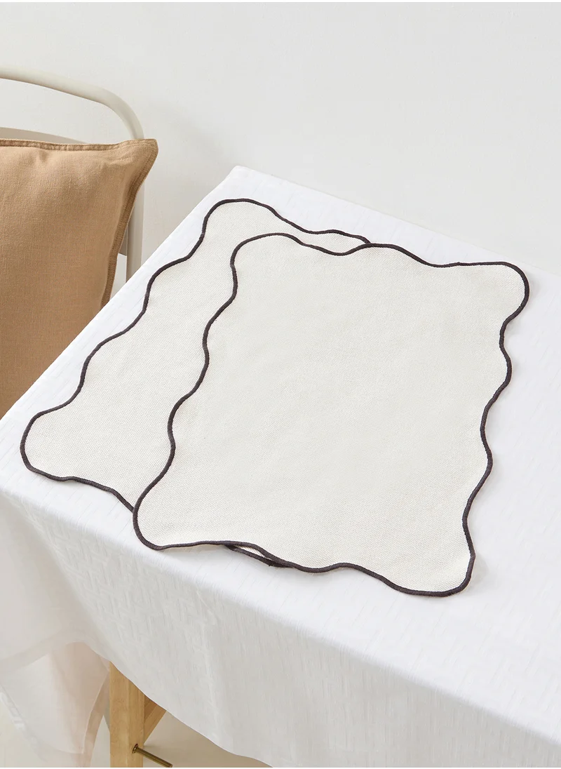 H&M 2-Pack Scallop-Edged Place Mats