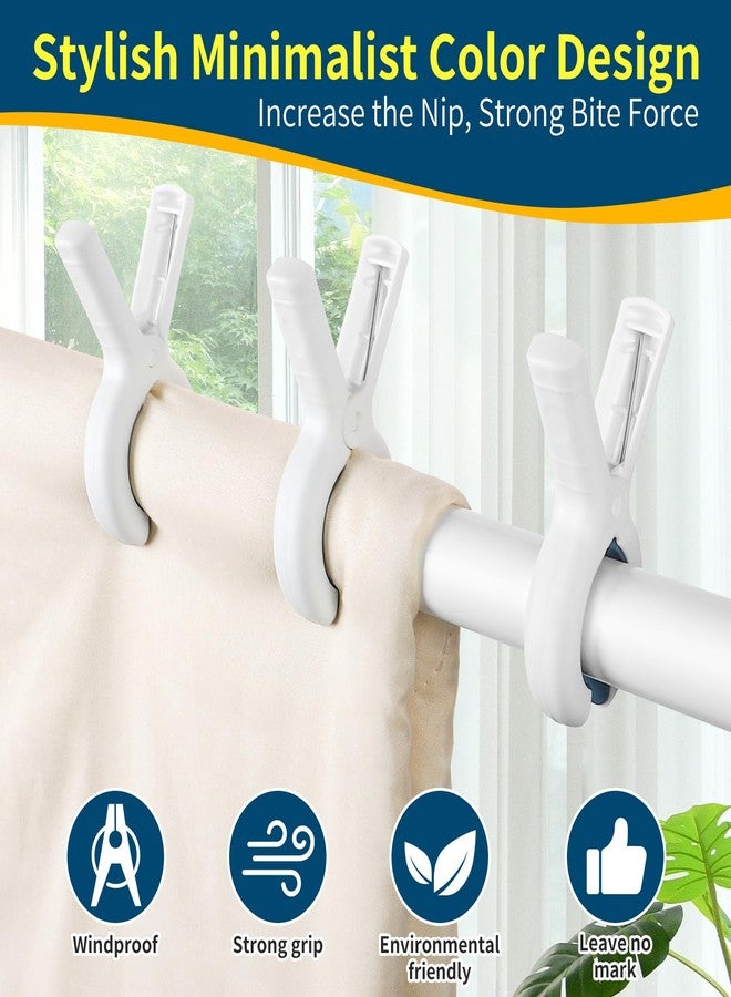 Senbowe 12 Pack Beach Towel Clips, Heavy Duty Plastic Clothes Pins, Windproof Clothes Clips to Dry on Clothesline and Hanging Rack - Image 4