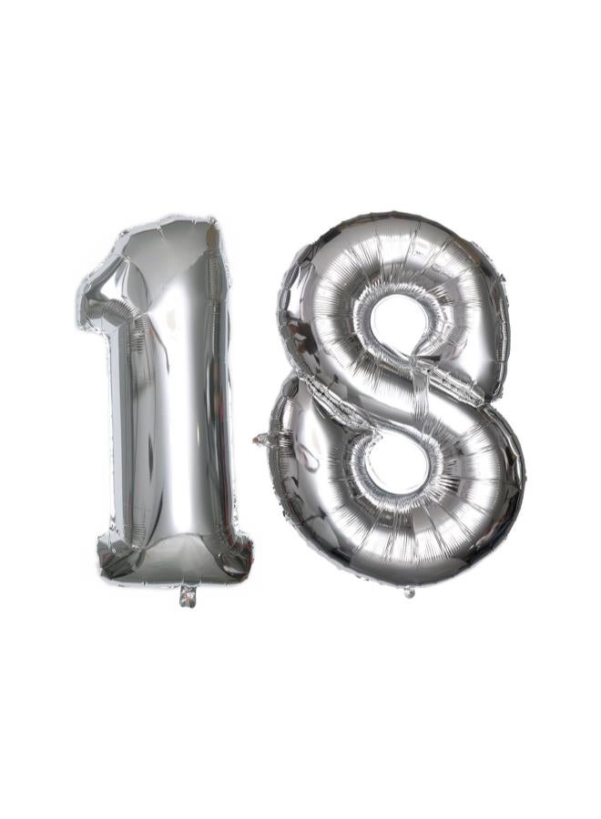 klarako 40-inch Number 18 Foil Balloons Number Balloons for Birthday Wedding Decor  - Image 1