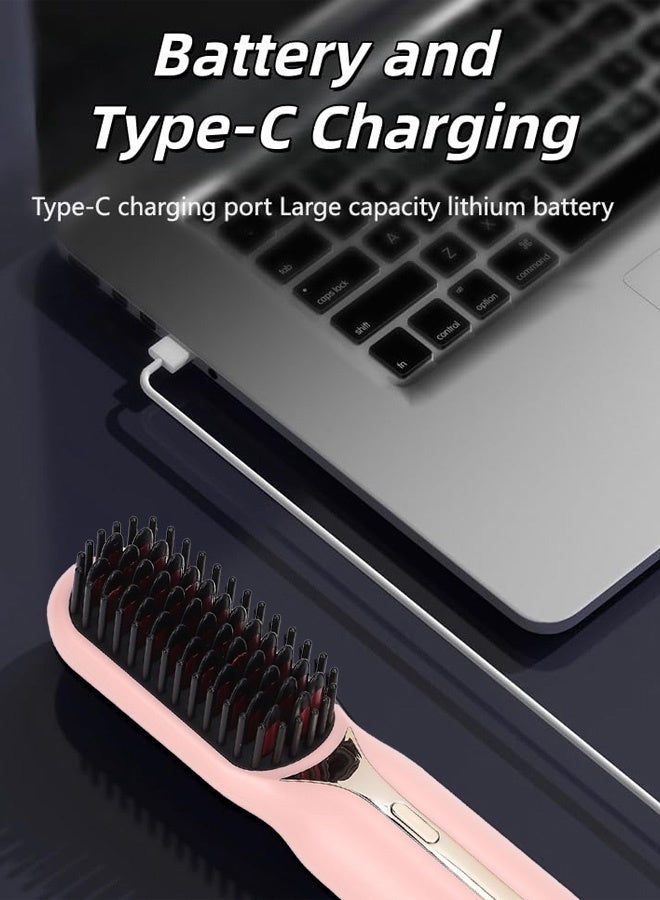 Straightening comb, straightening hair comb, quick heating ceramic heater, dual voltage hair straightener for home use, styling and straightening hair, easy to carry. - Image 3