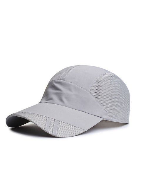 Men's Baseball Cap-Spring Summer Light Shade Breathable Outdoor Recreational Fishing Sun Block Baseball Hat Unisex（Light gray）