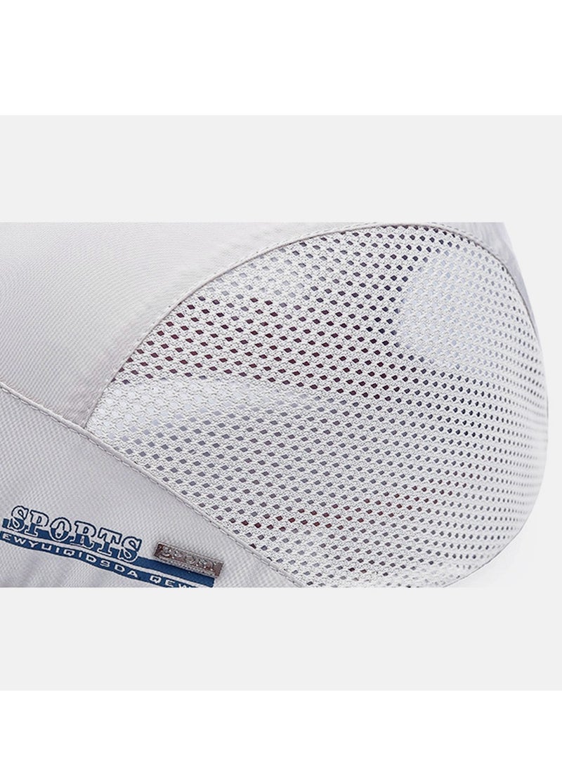 Men's Baseball Cap-Spring Summer Light Shade Breathable Outdoor Recreational Fishing Sun Block Baseball Hat Unisex（Light gray） - Image 3