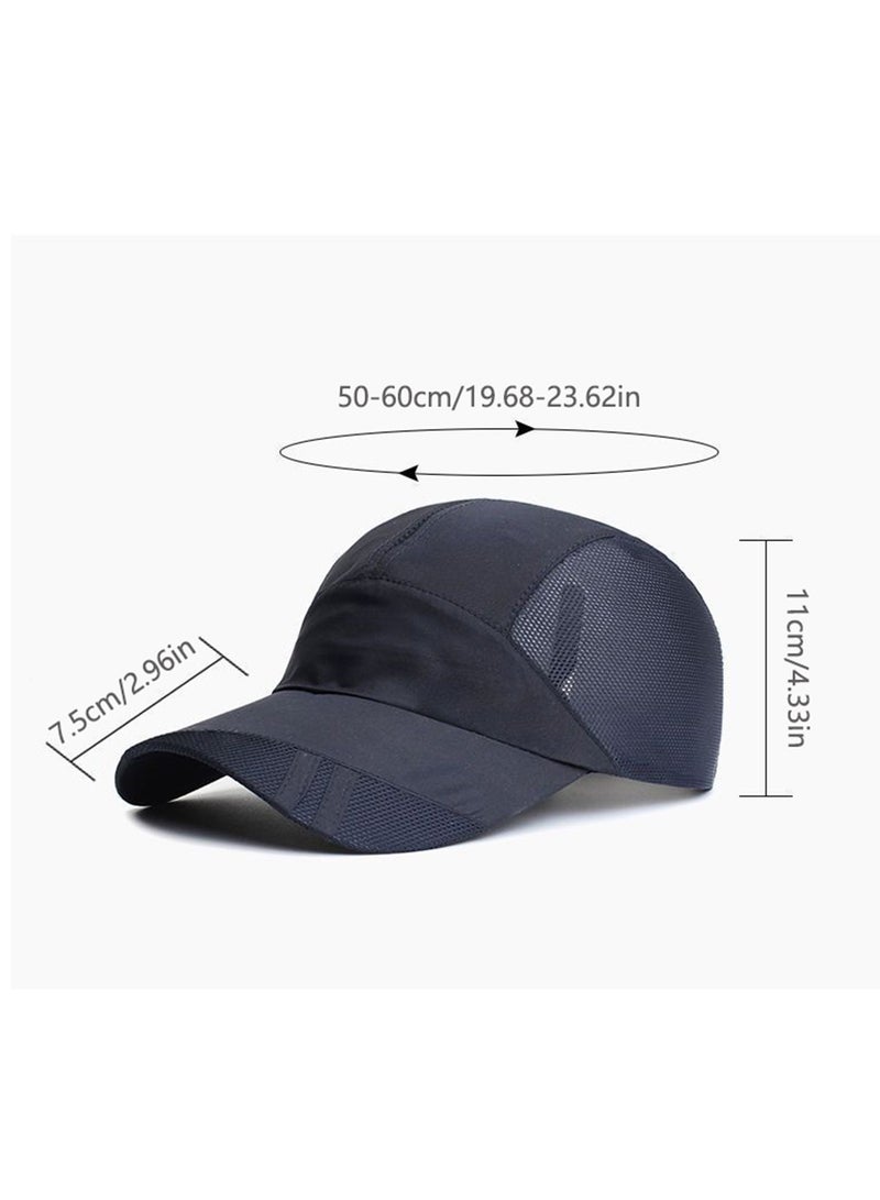 Men's Baseball Cap-Spring Summer Light Shade Breathable Outdoor Recreational Fishing Sun Block Baseball Hat Unisex（Light gray） - Image 2