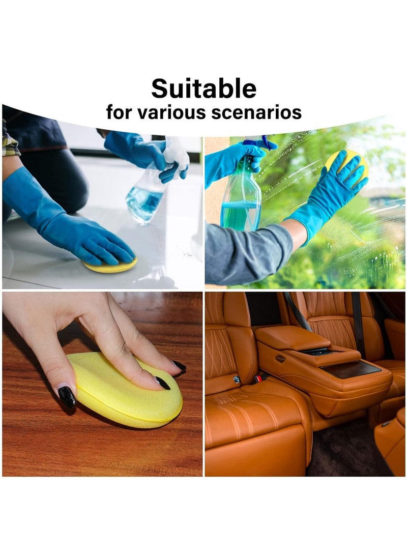 GMFDD وسادات وضع الشمع الرغوي - وسادة وضع شمع السيارة الرغوية - وسادة وضع شمع السيارة الرغوية المستديرة للتلميع 4 بوصة - 12 قطعة - أصفر - Image 3