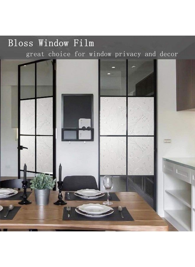 Bloss Privacy Window Film Decorative Stained Glass Window Filmfrosted Glass Window Film Static Vinyl Film Non Adhesiveheat Blocking Window Glass Film For Home Kitchen Office 17.7 By 78.7Inch - Image 3