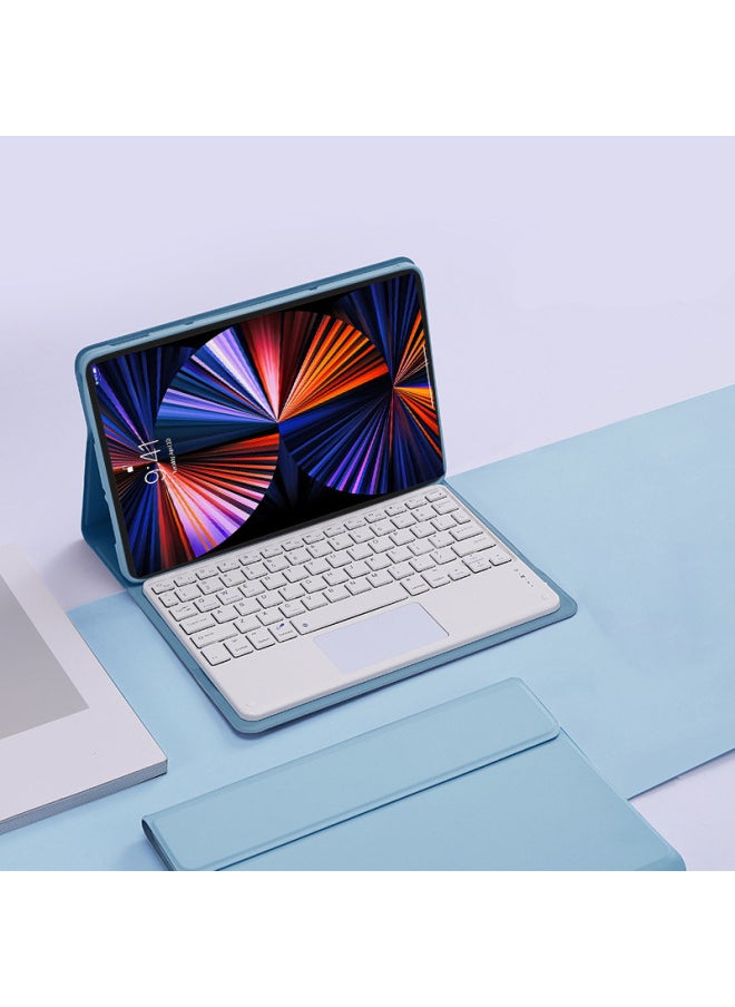Generic For Lenovo Small P11 Flat Leather Case Pad Pro Protective Case Bluetooth Keyboard Wonderful Touch Backlight 11.5 Inch-Color:Mist Blue-Touch Bluetooth Keyboard-Product Type:Lenovo K10 Pro  - Image 1