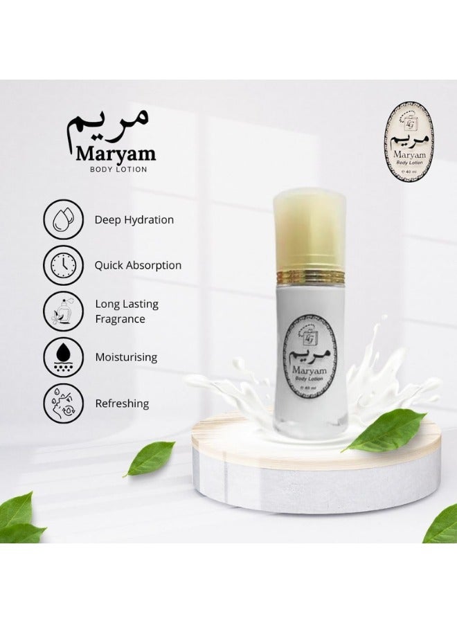 MARYAM Maryam body lotion for women atar perfumed whitening body lotion - 40ml Pack of 4  - Image 4
