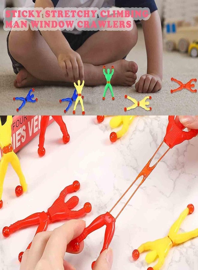 TARINI 16 Pcs Stretchy Wall Crawler Toy, Reusable Sticky Climber Toy, Funny Stretchy Toy, Multicolor Novelty Toy, Party Favor Toy for Kids & Adults - Image 5