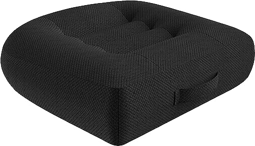 WSGJHB Car Booster Seat Cushion Posture Cushion Portable Breathable Mesh, Effectively Increase The Field of View Ideal for Office, Home, Angle Lift Seat Cushions,Black - Image 4