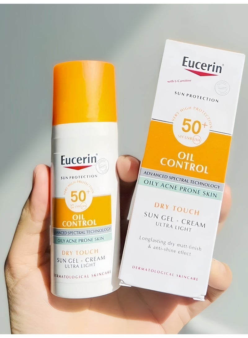 Eucerin Oil Control Sun Gel-Cream Ultra Light SPF 50+ Dry Touch 50ml - Image 3