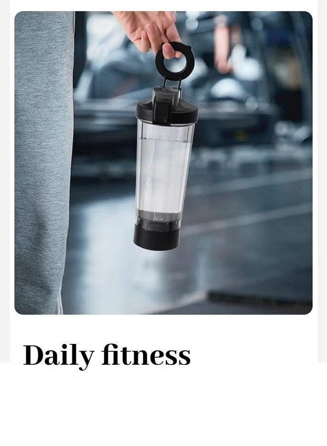 Electric Protein Shaker Cup with Magnetic Phone Holder, USB-C Rechargeable Portable Blender with Powerful Motor for Smooth, Lump-Free Shakes - 700ml/20oz (white) - Image 4
