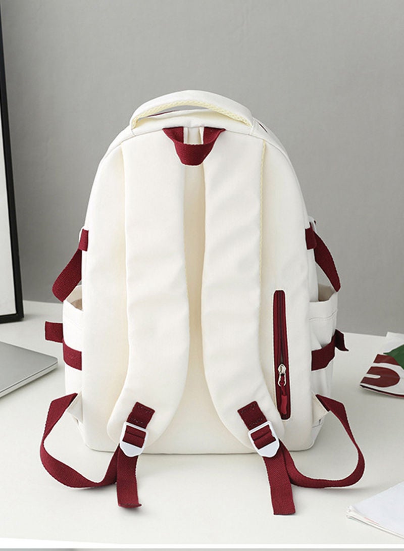 Sharpdo Simple School Backpack For Girls Boys,Waterproof Bookbag For Women Men,College Student School Bag,Lightweight Travel Rucksack Casual Daypack,Laptop Backpacks - Image 3