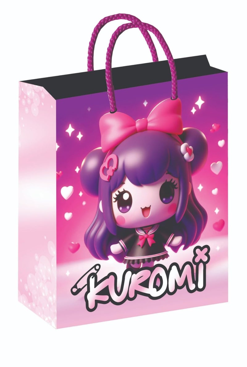 GOLD LEAF Party Favor Bags - 10PCS | Kuromi Gift Bags for Goodies, Treats & Candy | Kuromi Birthday Party Supplies - Kawaii Decorations (Purple) - Image 1