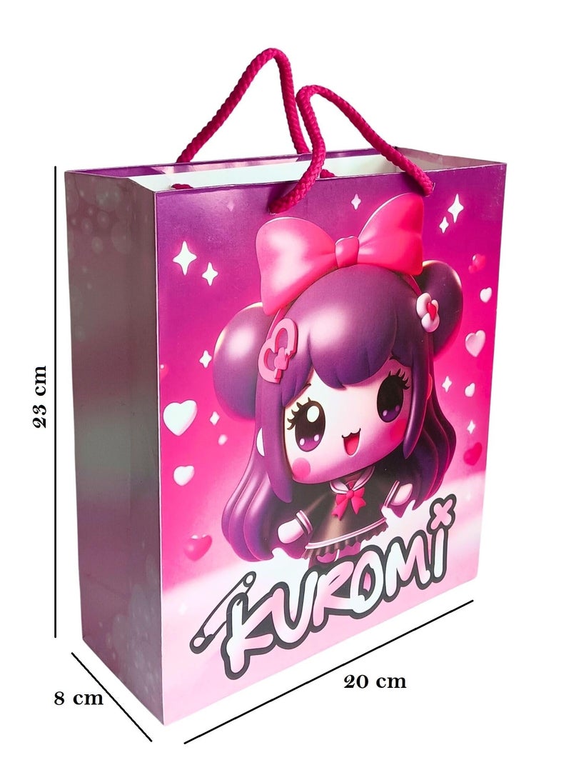 GOLD LEAF Party Favor Bags - 10PCS | Kuromi Gift Bags for Goodies, Treats & Candy | Kuromi Birthday Party Supplies - Kawaii Decorations (Purple) - Image 3