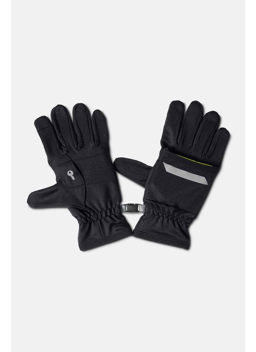 Tchibo Unisex 1,Pair Running Gloves, Black and Lime  - Image 2