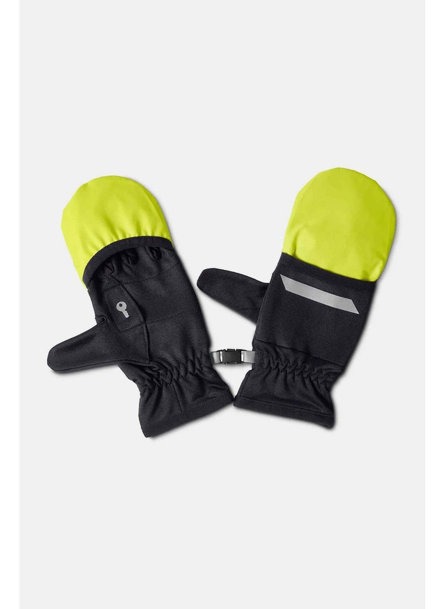 Tchibo Unisex 1,Pair Running Gloves, Black and Lime  - Image 3