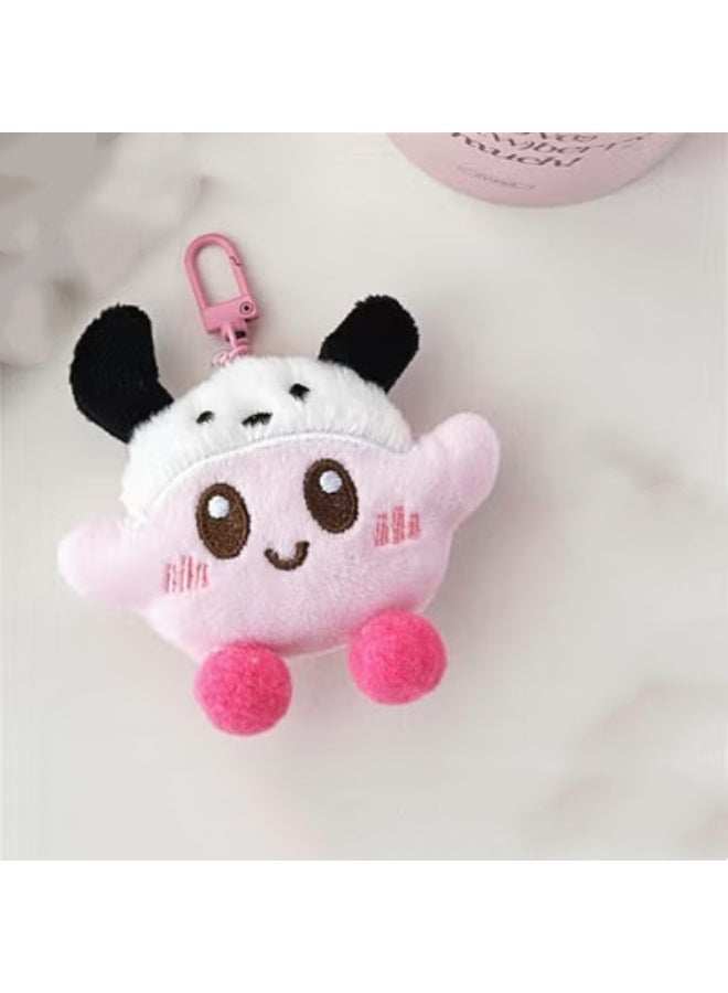 Cute plush doll pendant flower doll keychain (cartoon doll with small headgear)