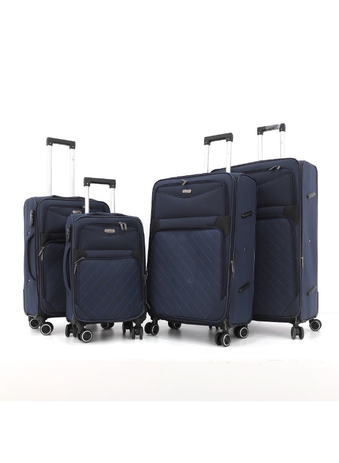 MELIFE 4 Piece Soft Luggage Set | 20", 24", 28", 32" | Lightweight Travel Trolley Bags | 360° Spinner Wheels - Image 1