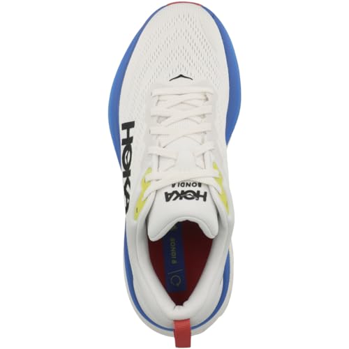 HOKA Mens Bondi 8 Textile Blanc De Blanc Virtual Blue Trainers 8.5 US - Image 2