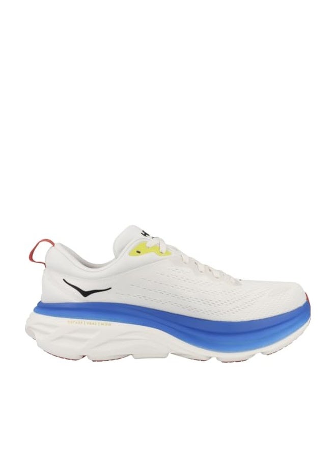 HOKA Mens Bondi 8 Textile Blanc De Blanc Virtual Blue Trainers 8.5 US - Image 1